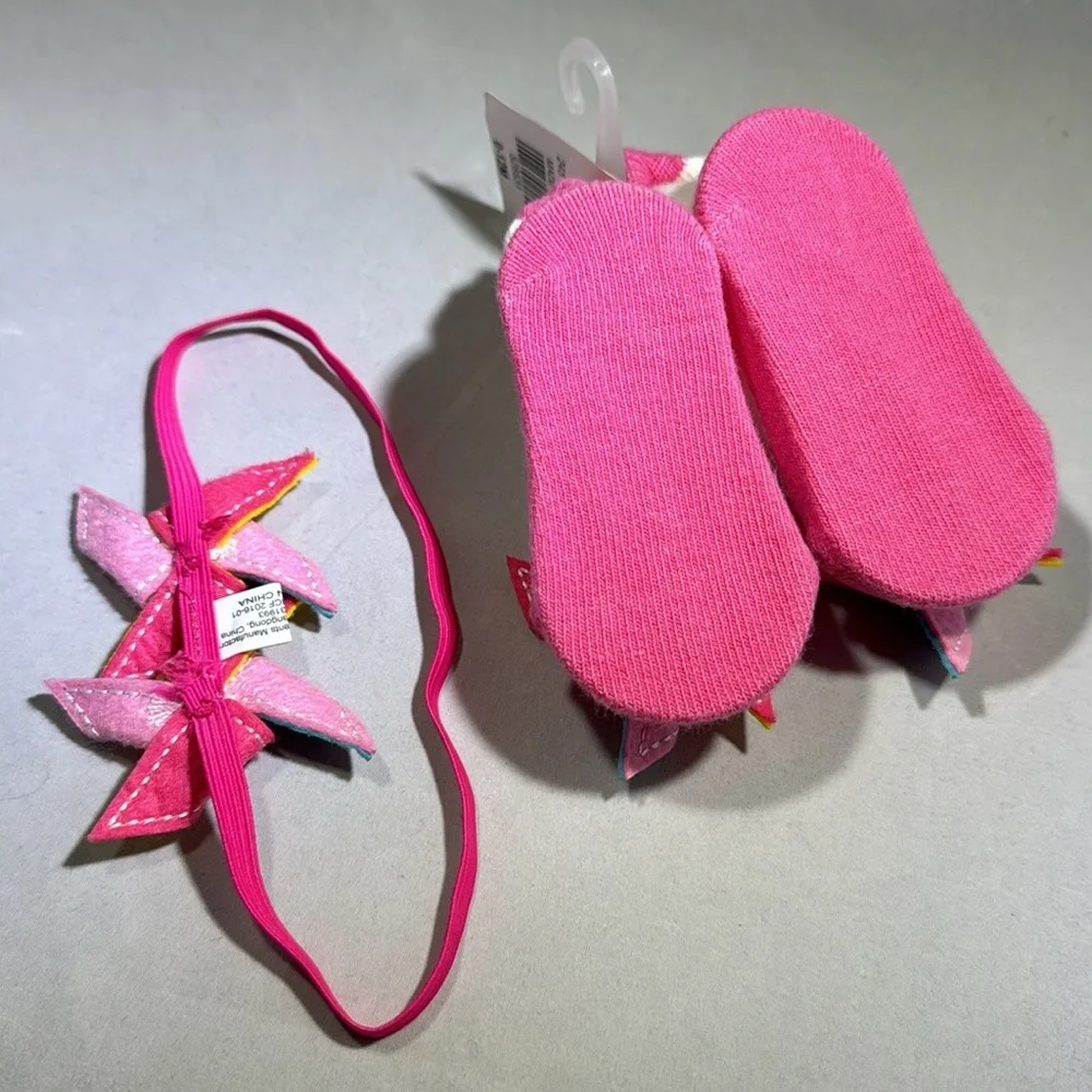 NWT Baby Pinwheel Socks & Headband Set - O/S